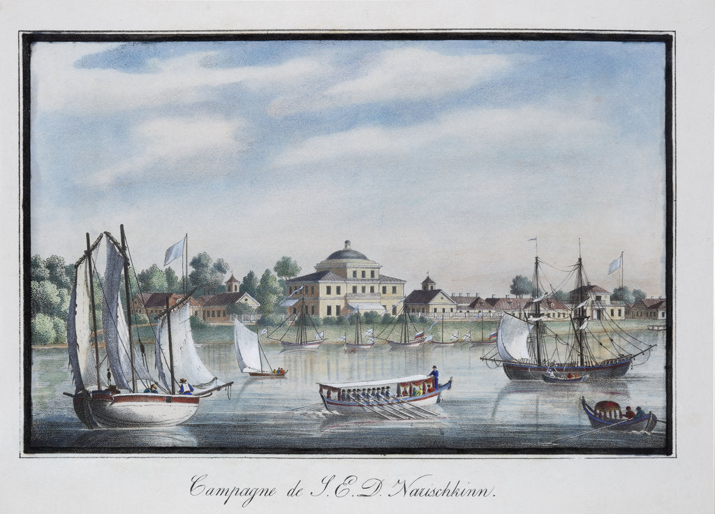 Detail of The Dacha of Dmitry Lvovich Naryshkin at the Kamenny Island in Saint Petersburg, 1824 by Anonymous