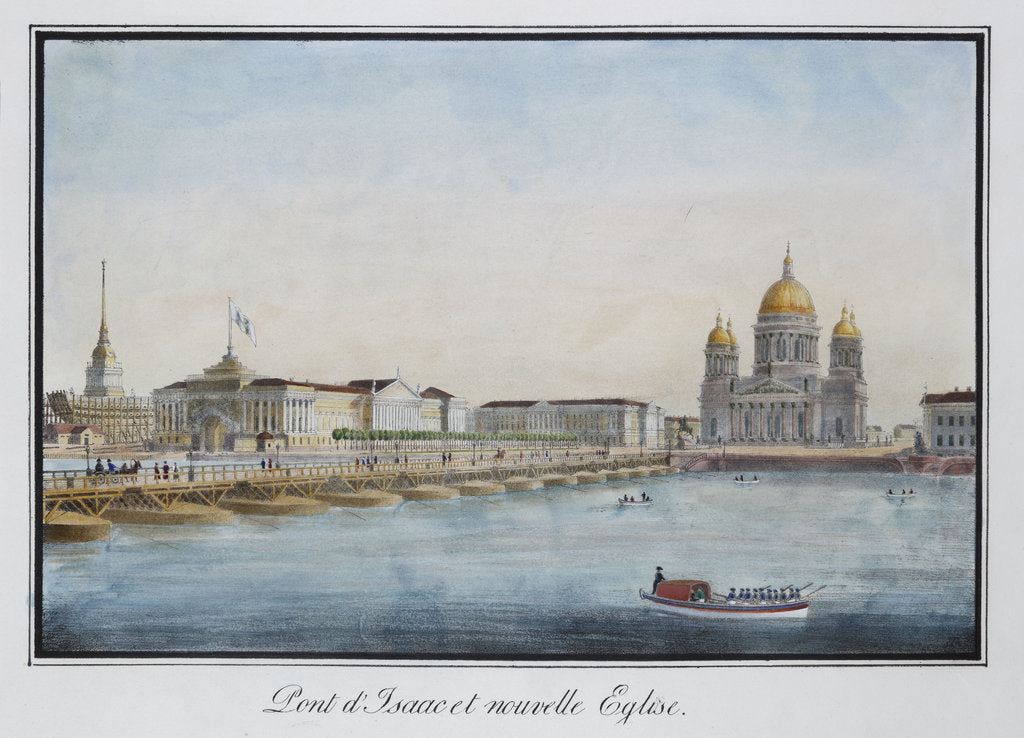 Detail of View of the Saint Isaacs Bridge in Petersburg, 1824 by Anonymous
