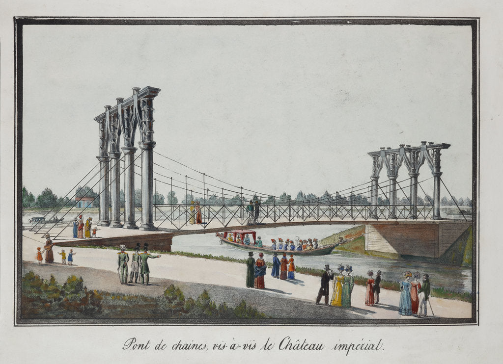 Detail of View of the Chain Bridge in Catherinehof, 1824 by Anonymous