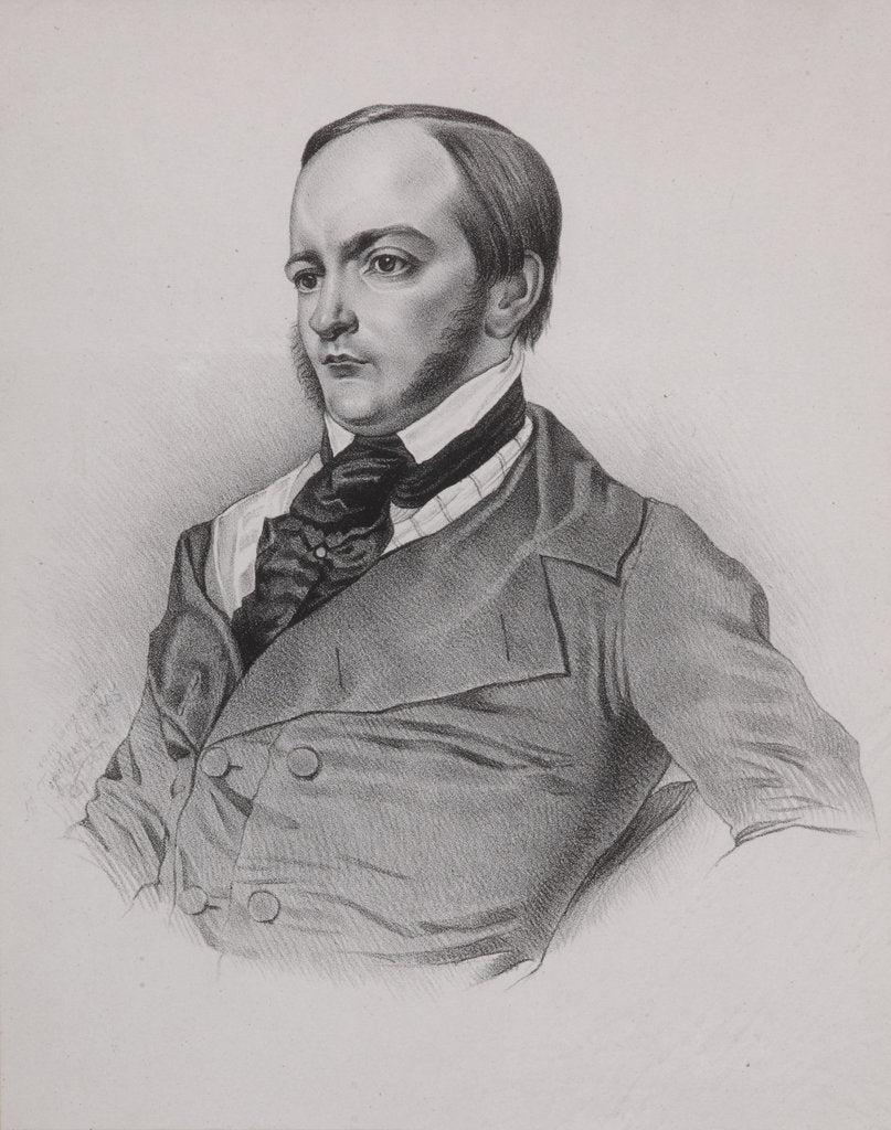 Detail of Portrait of Aleksandr Ivanovich Herzen, 1845 by Anonymous
