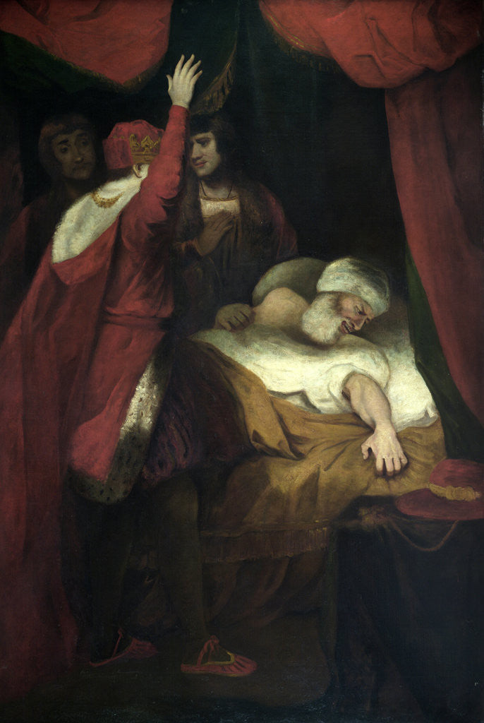 Detail of Henry VI, Pt. 2, Act III, Sc. iii, The Death of Cardinal Beaufort. by Joshua Reynolds