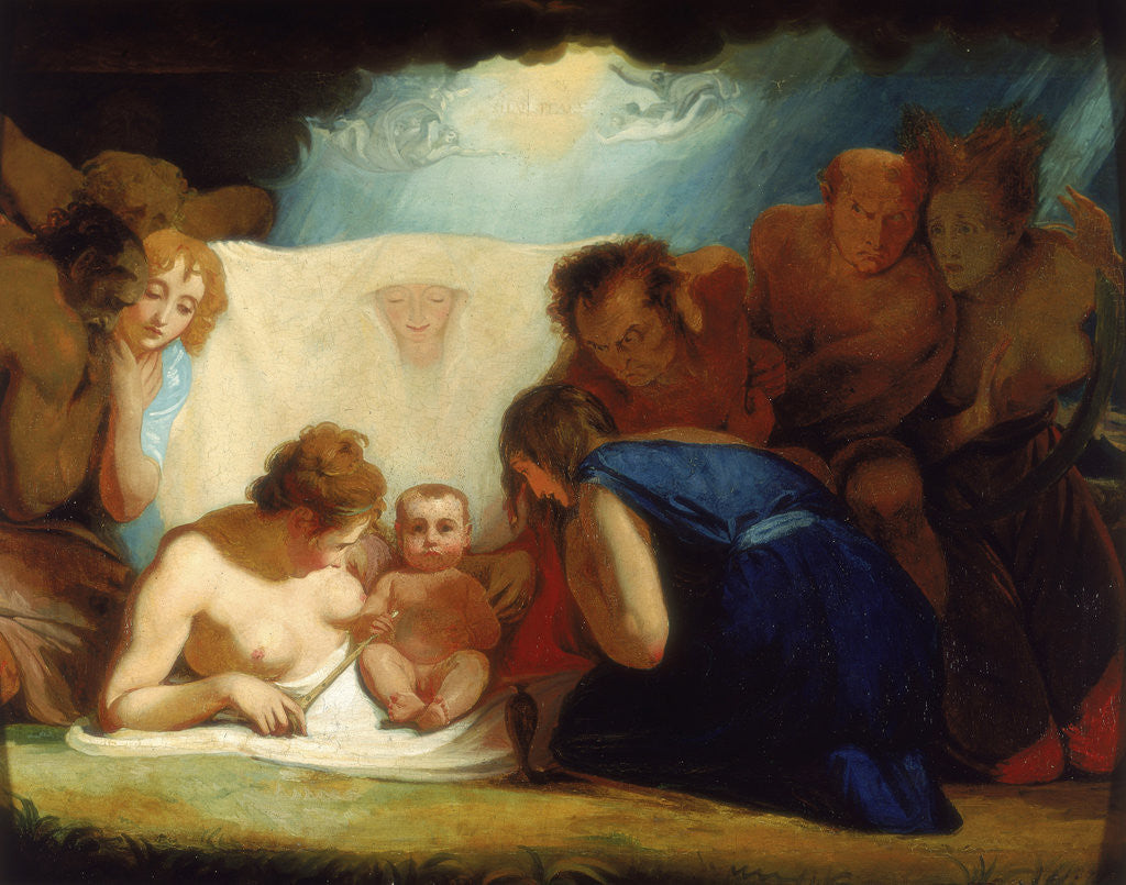 Detail of The Infant Shakespeare attended by Nature and the Passions by George Romney