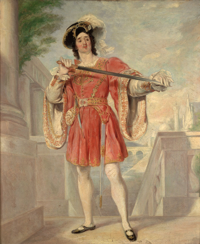 Detail of James William Wallack (c. 1794-1864) as Mercutio. Romeo and Juliet, Act III, Sc.i by Nicolas Jospeh Crowley