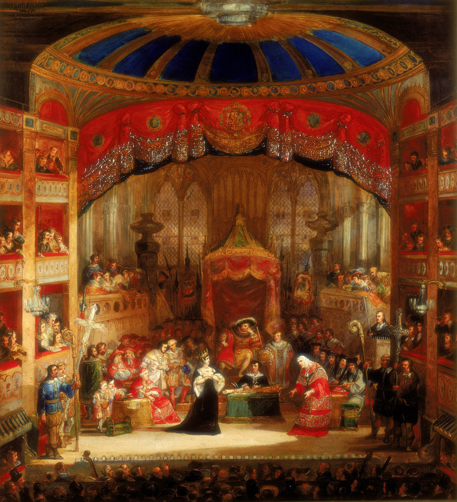 Detail of Henry VIII, Act II, Sc. iv, The Trial of Queen Katharine. by Henry Andrews