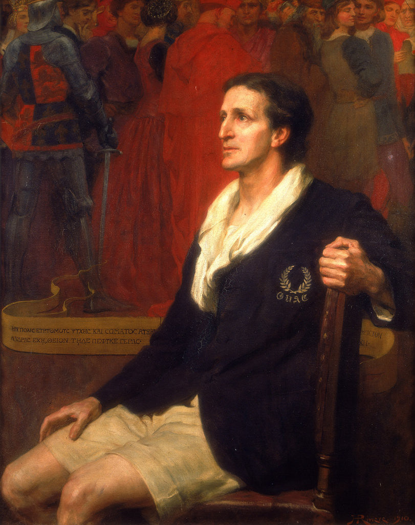 Detail of Portrait of Frank Benson, Esq. for Stratford upon Avon by Hugh Goldwin Riviere