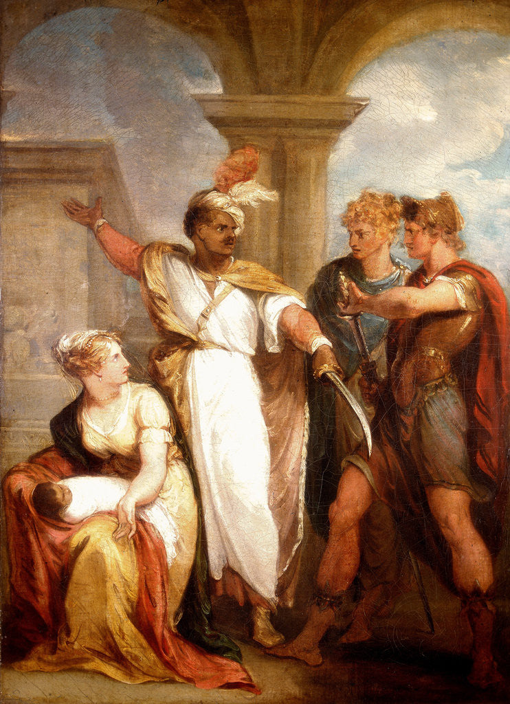 Detail of Titus Andronicus, Act IV, Sc. ii, Aaron the Moor, Demetrius, Nurse and Child by Thomas Kirk