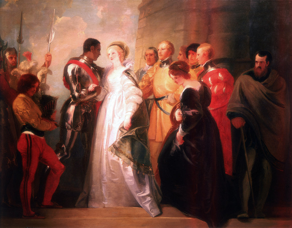 Detail of Othello, Act II, Sc. i, The Return of Othello by Thomas Stothard