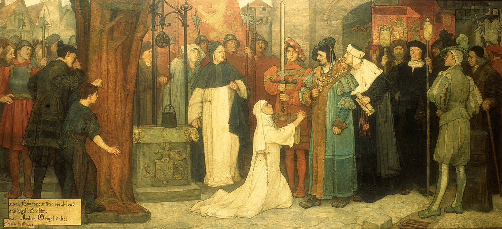 Detail of Measure for Measure, Act V, Sc. i, Isabella appealing to the Duke by Frederick William Davis