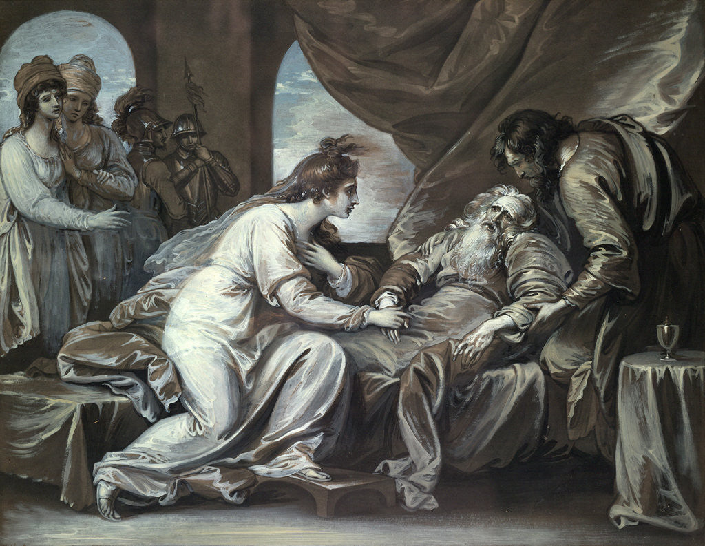 Detail of Lear and Cordelia by Benjamin West