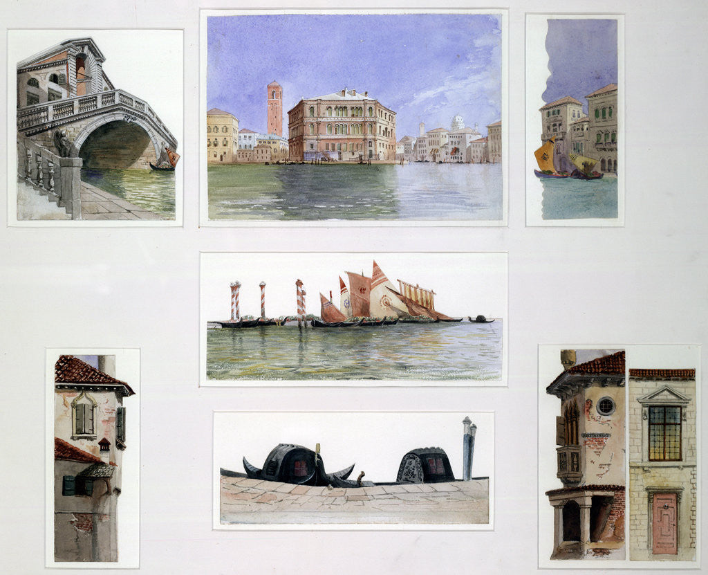 Detail of Set design for The Rialto, Merchant of Venice by John O'Connor