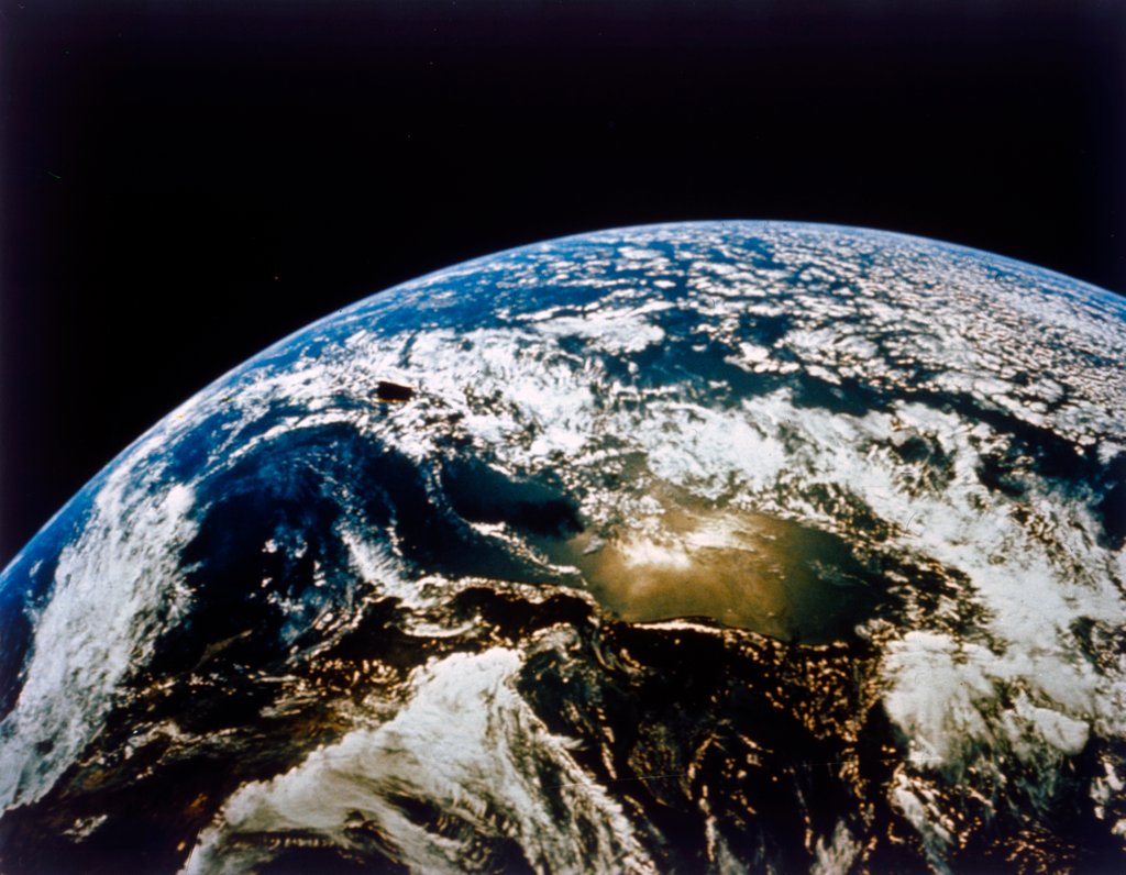 Detail of Earth from space - the Mediterranean, c1980s by NASA
