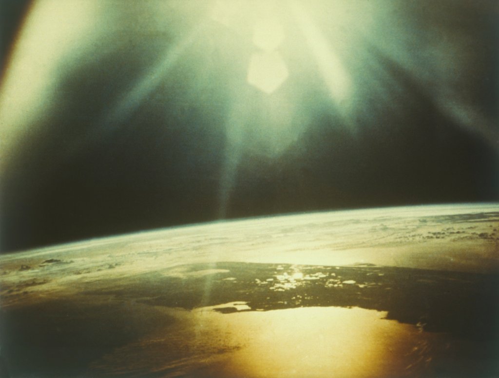 Detail of Earth from space - the Gulf of Mexico and Florida, USA, c1980s by NASA