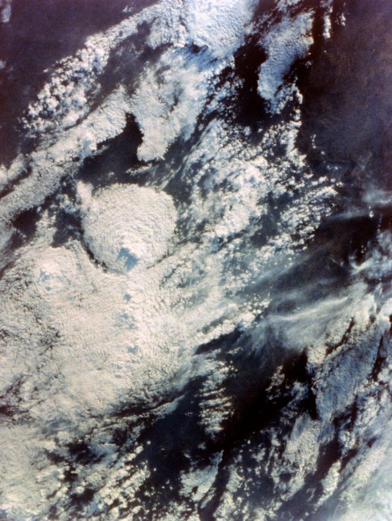 Detail of Earth from space - clouds over Mexico and Guatemala, second Space Shuttle flight, 1981 by NASA