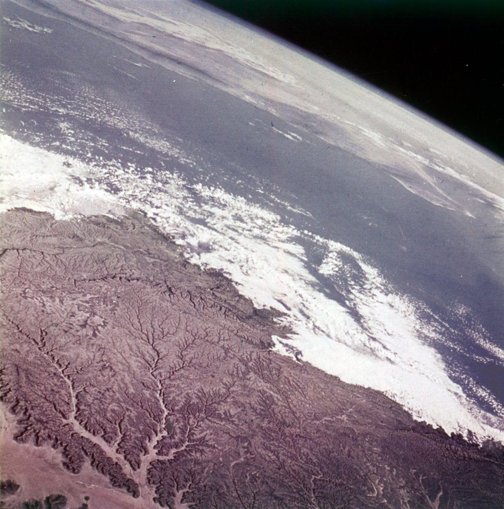 Detail of Earth from space - the Sudan, c1980s by NASA