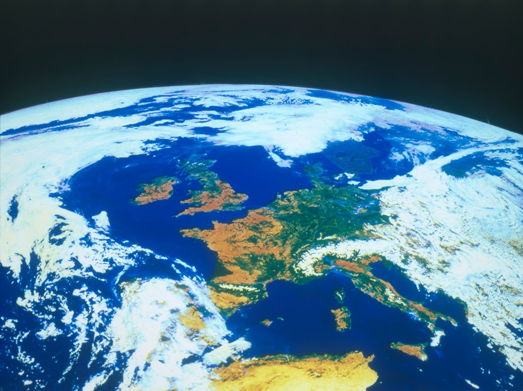 Detail of Earth from space - Europe seen from a satellite, c1980s by NASA