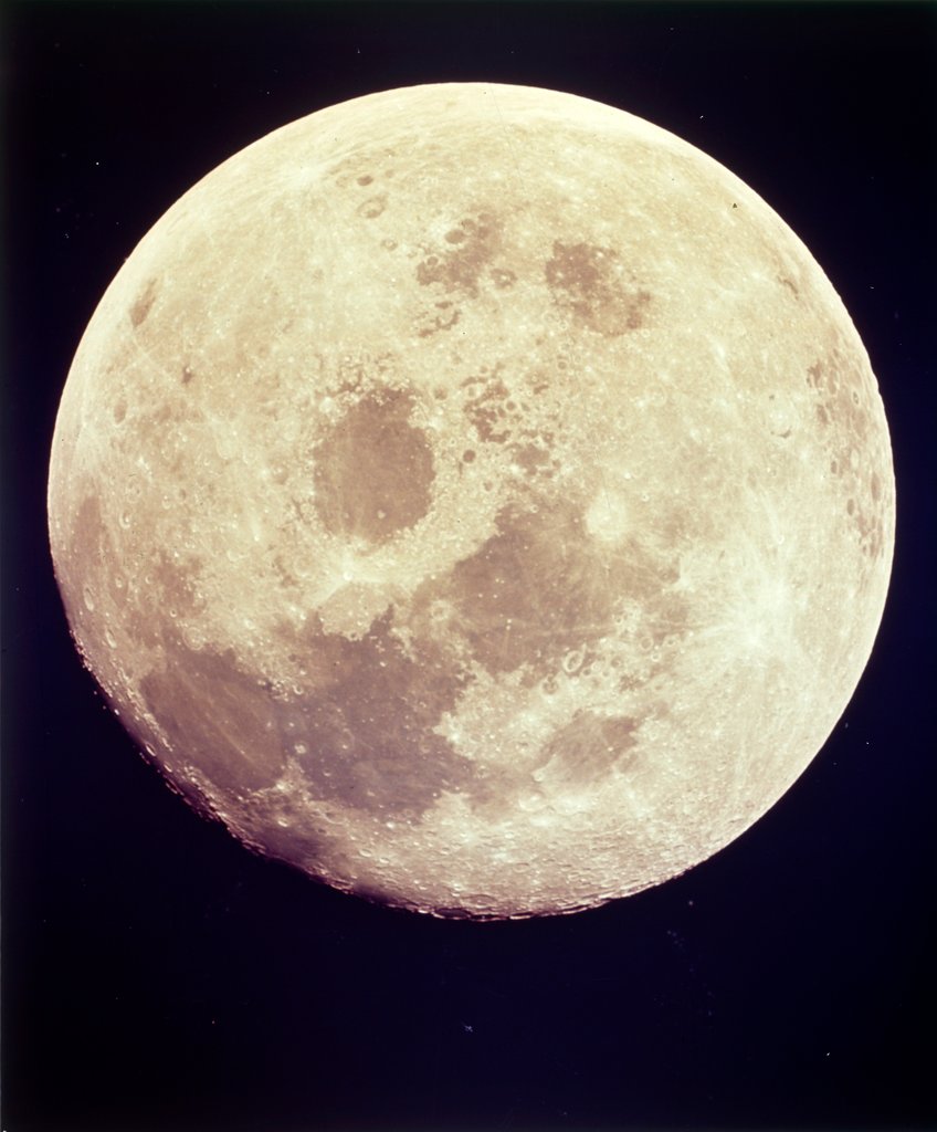 Detail of The Moon, Apollo II mission, July 1969 by NASA