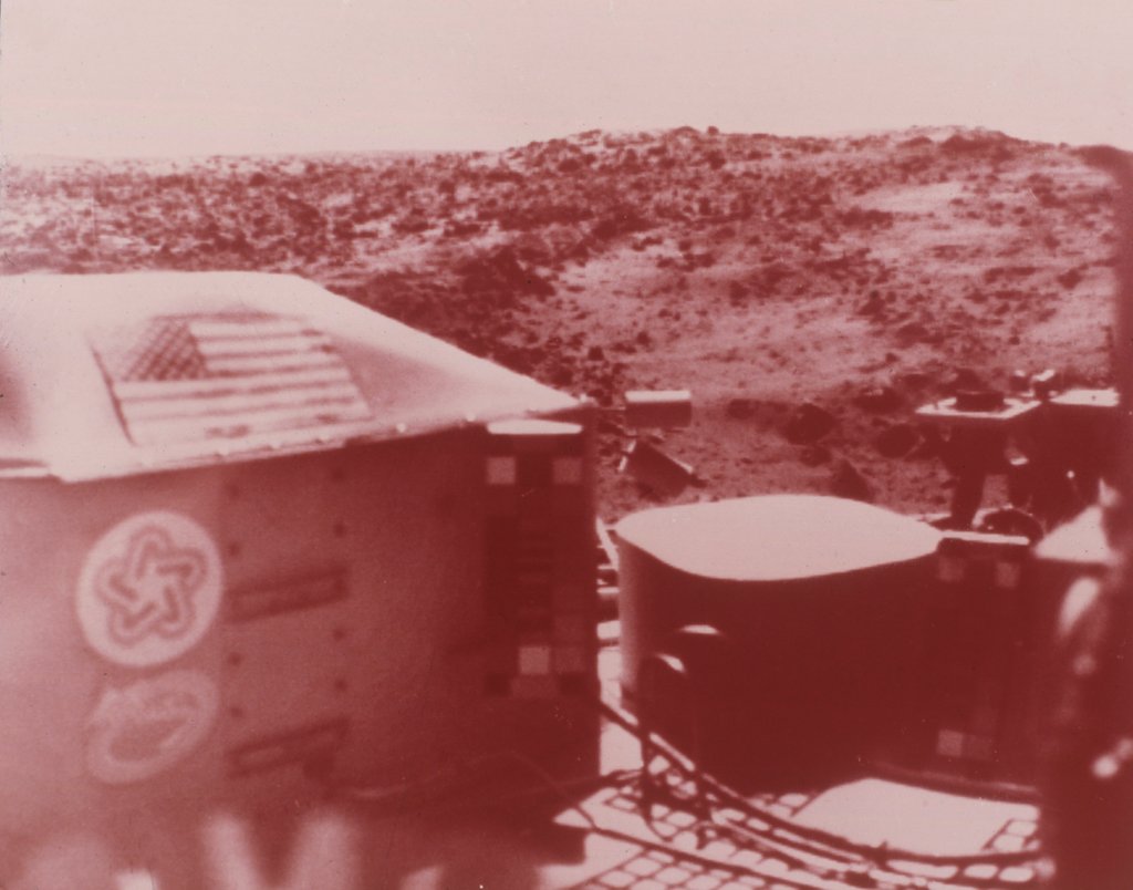 Detail of Lander and surface of Mars, Viking 1 Mission to Mars, 1976 by NASA