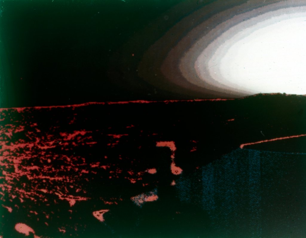Detail of Martian sunset, Viking 1 Mission to Mars, 1976 by NASA