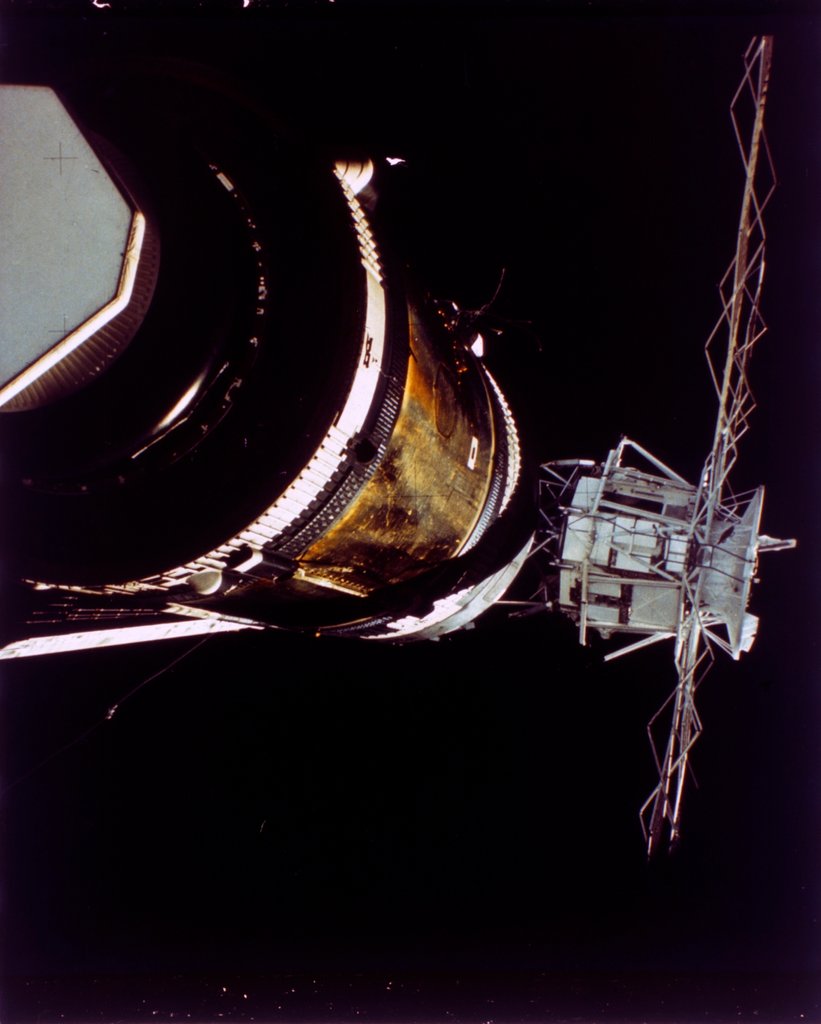 Detail of Missing solar array on Skylab 2, 1973 by NASA