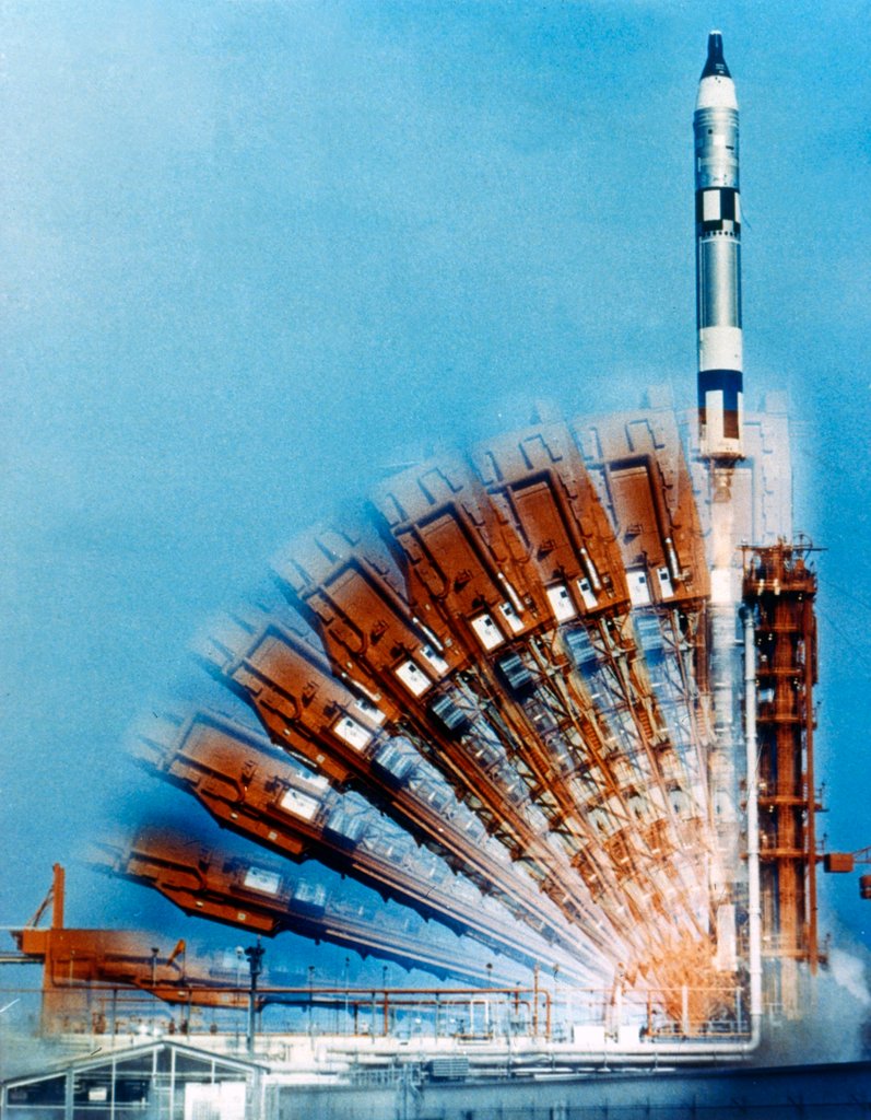 Detail of Launch of Gemini-Titan 2, Cape Kennedy Air Force Station, Florida, USA, 19 January 1965 by NASA
