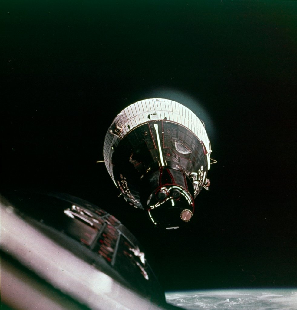 Detail of First rendezvous in space, 15 December 1965 by NASA