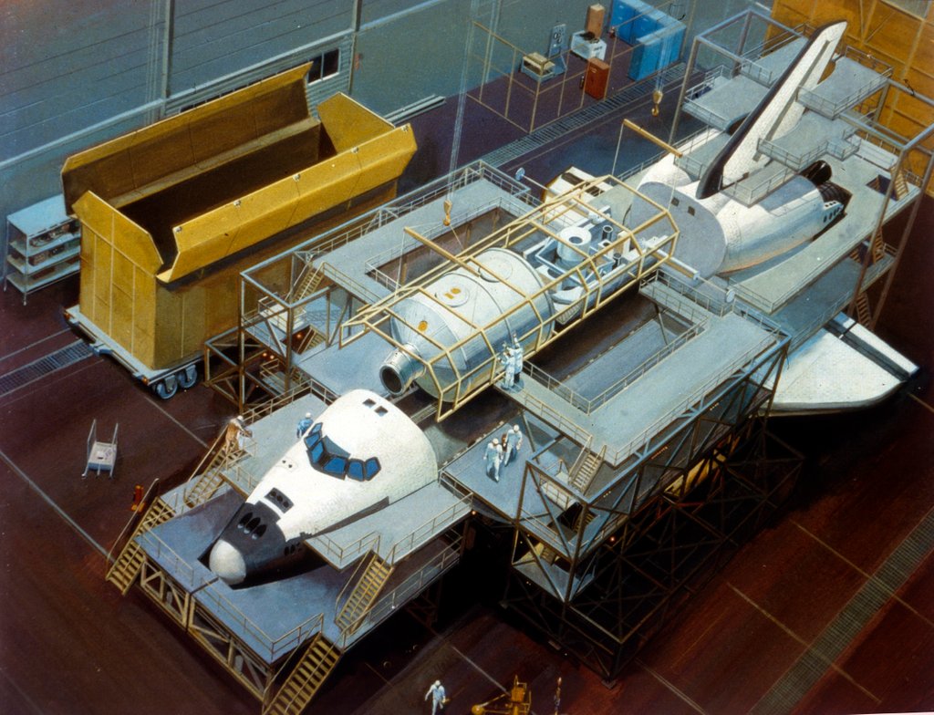 Detail of Artist's impression of Space Shuttle by NASA