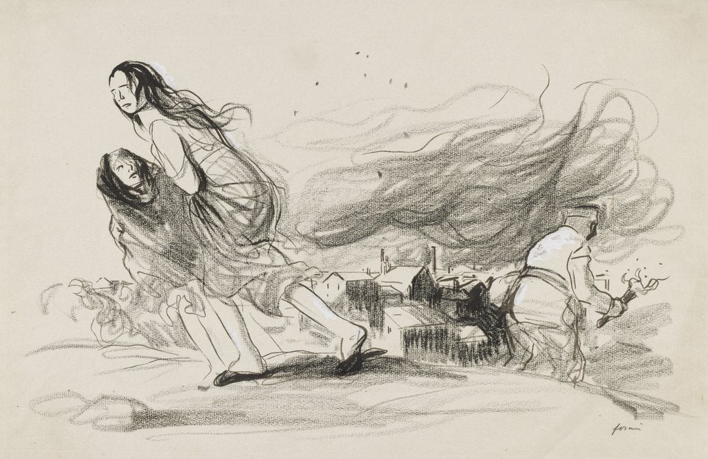 Detail of They Are Burning Everything - They must be about to Retreat, c. 1919 by Jean Louis Forain