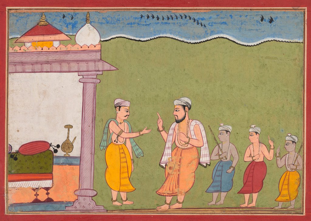 Detail of Vasudeva Meets Nanda from a Bhagavata Purana, 1610 by Unknown