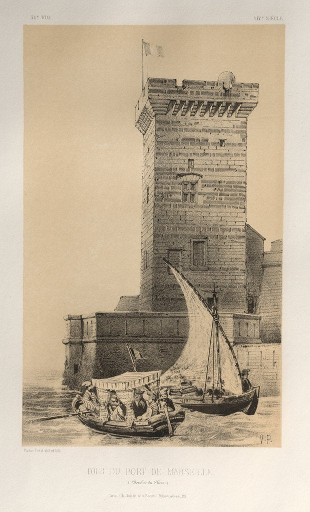 Detail of …Pl. 34, Tour Du Port De Marseille, 1860 by Victor Petit