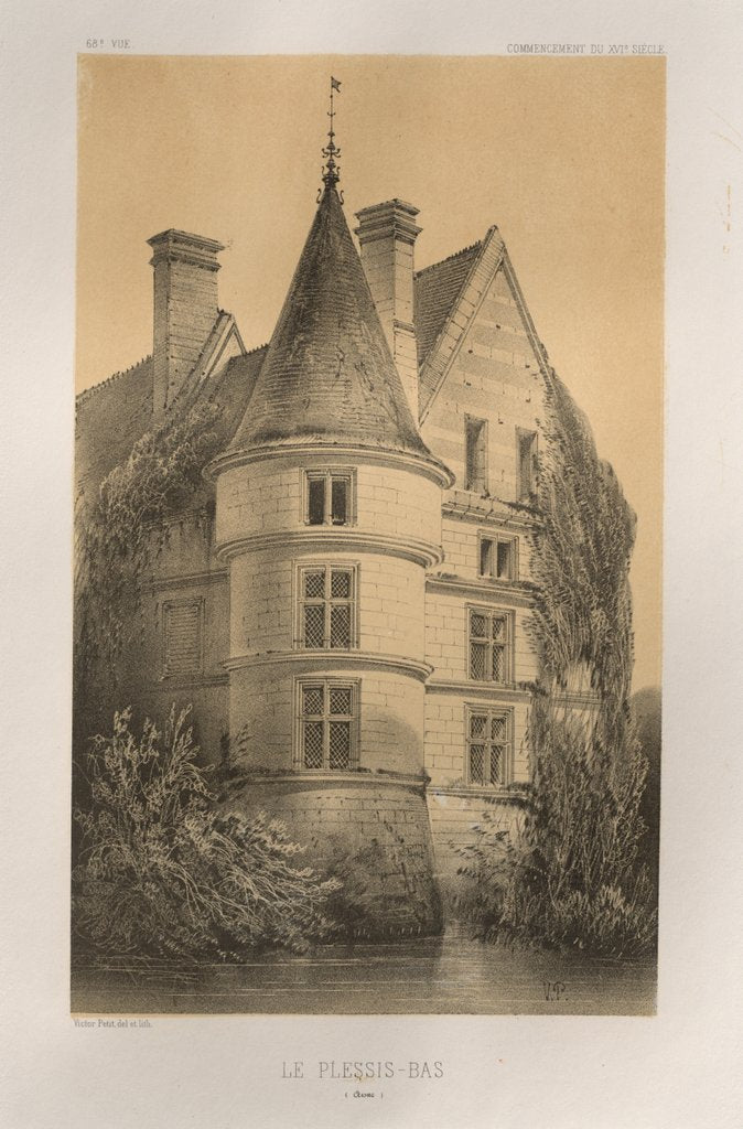 Detail of …Pl. 68, Le Plessis-Bas, 1860 by Victor Petit