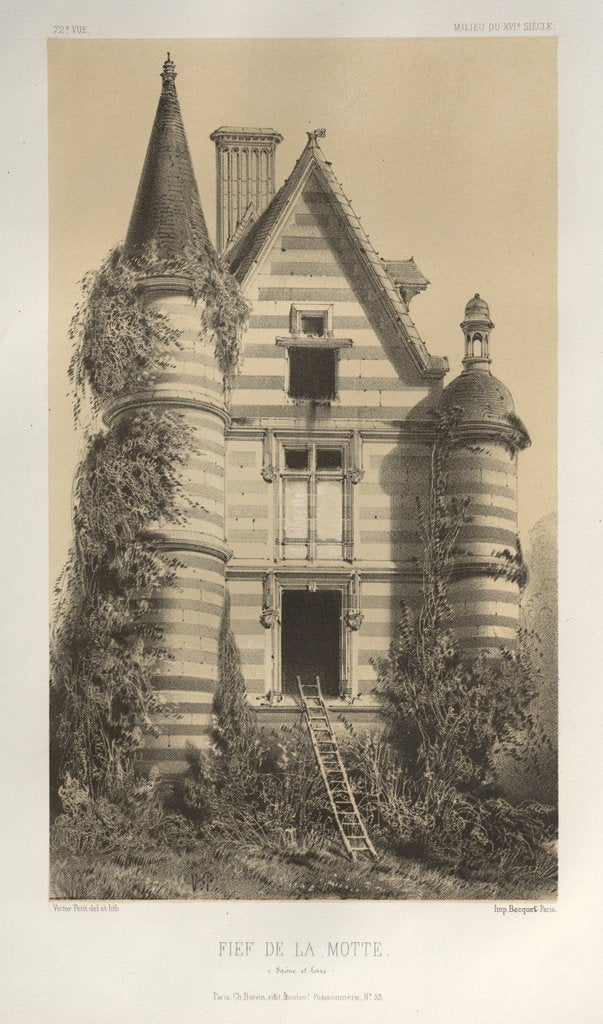 Detail of …Pl. 72, Fief De La Motte, 1860 by Victor Petit