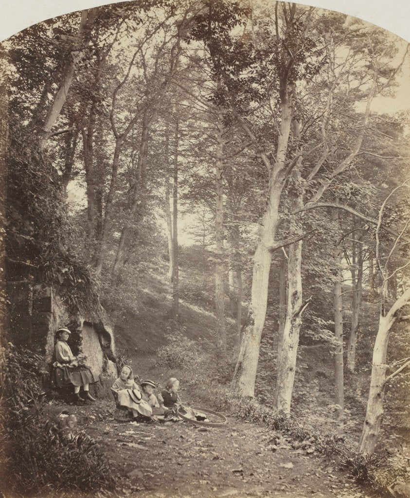 Detail of A Path Through a Wood, c. 1860 by Major Francis Gresley