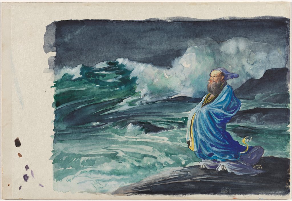 Detail of A Rishi Stirring Up a Storm, 1897 by John La Farge