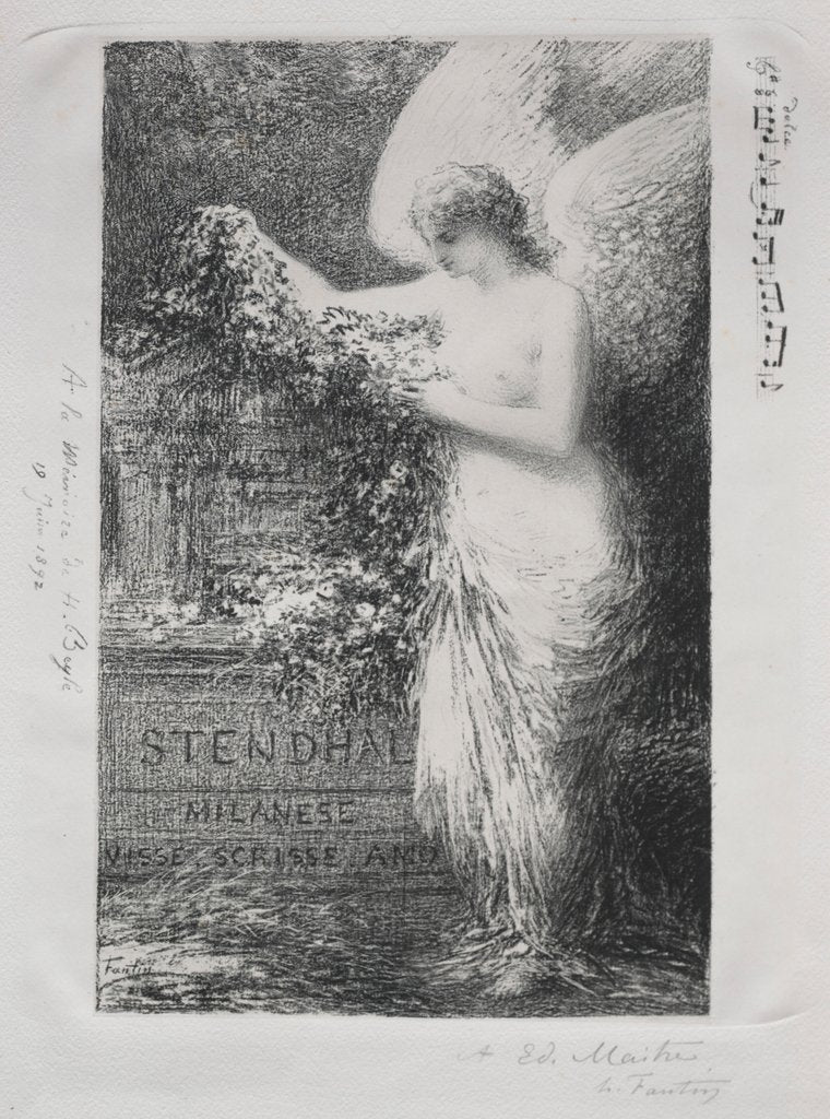 Detail of À Stendhal, 1892 by Henri Fantin-Latour