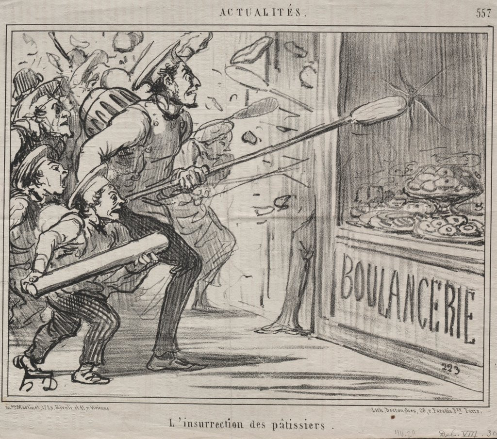 Detail of Actualities: The Insurrection of the pastry-cooks, 1858 by Honoré Daumier