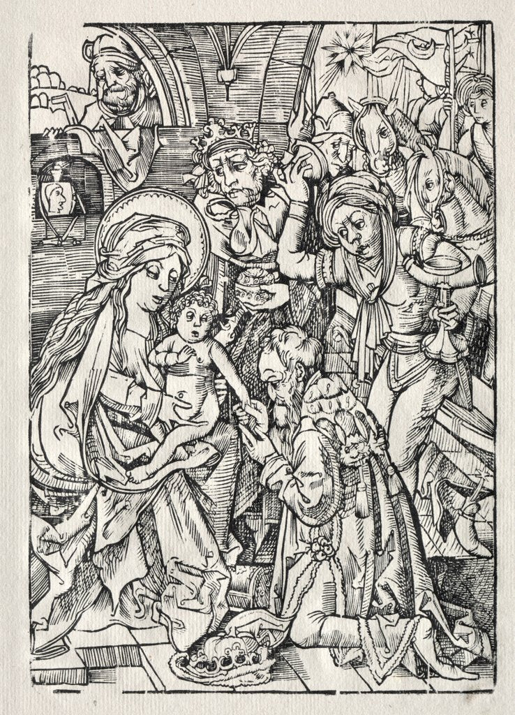 Detail of Adoration of the Kings, c. 1500 by Unknown