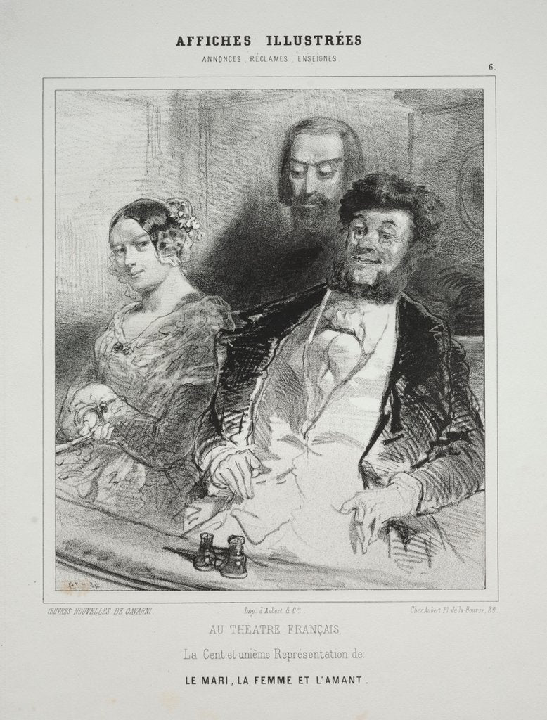 Detail of Affiches Illustées by Paul Gavarni