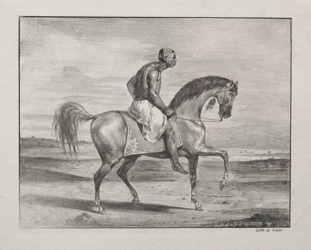 Detail of African on Horseback, 1823 by Eugène Delacroix