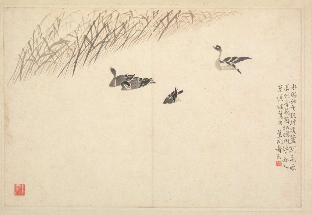 Detail of Album of Calligraphy and Paintings, 18th Century by Bian Shoumin