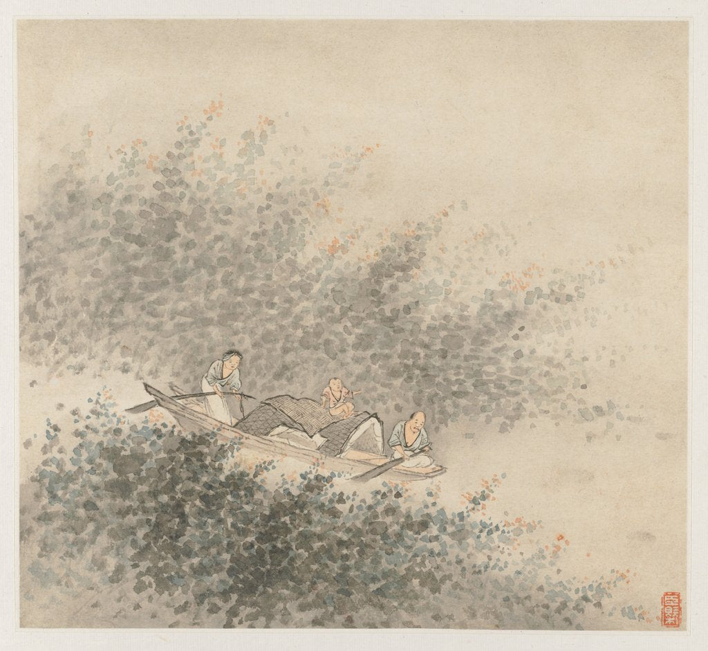Detail of Album of Landscapes: Leaf 6, 1677 by Wang Gai