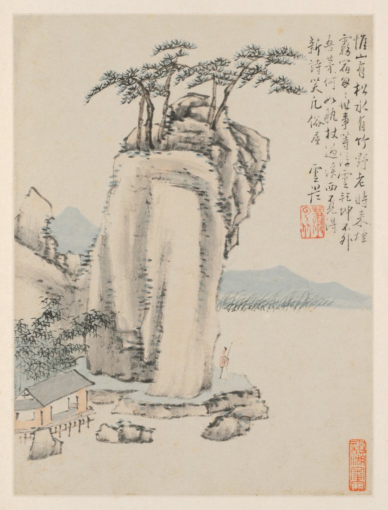 Detail of Album of Seasonal Landscapes, Leaf G, 1668 by Xiao Yuncong