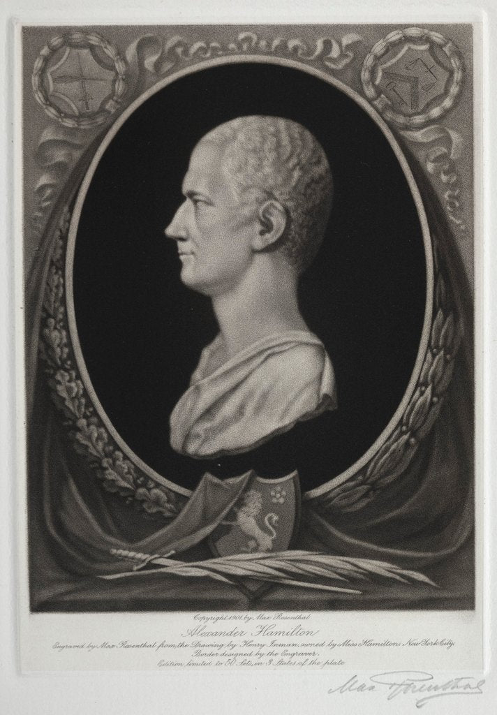 Detail of Alexander Hamilton, 1901 by Max Rosenthal