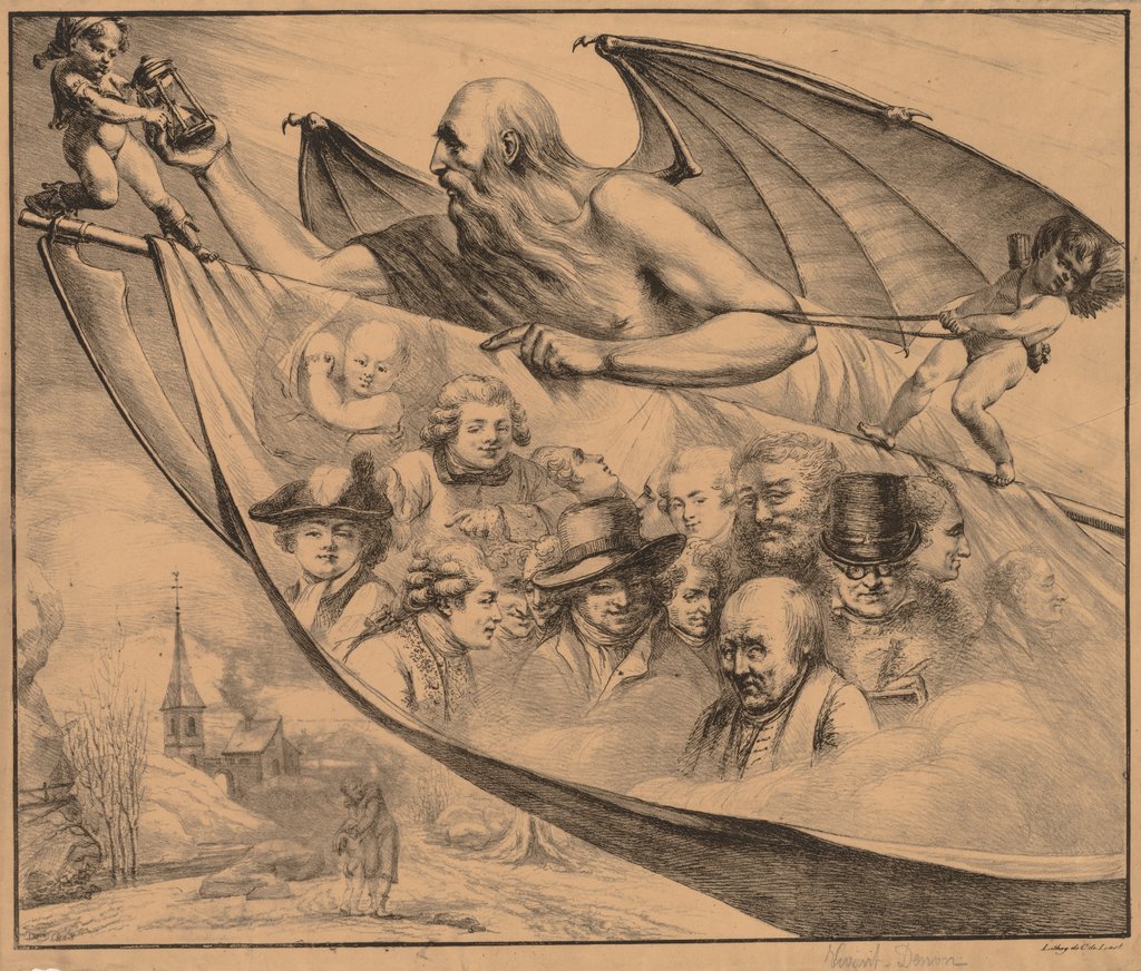 Detail of Allegory: Portraits of the Artist at Different Ages, 1818 by Dominique Vivant Denon