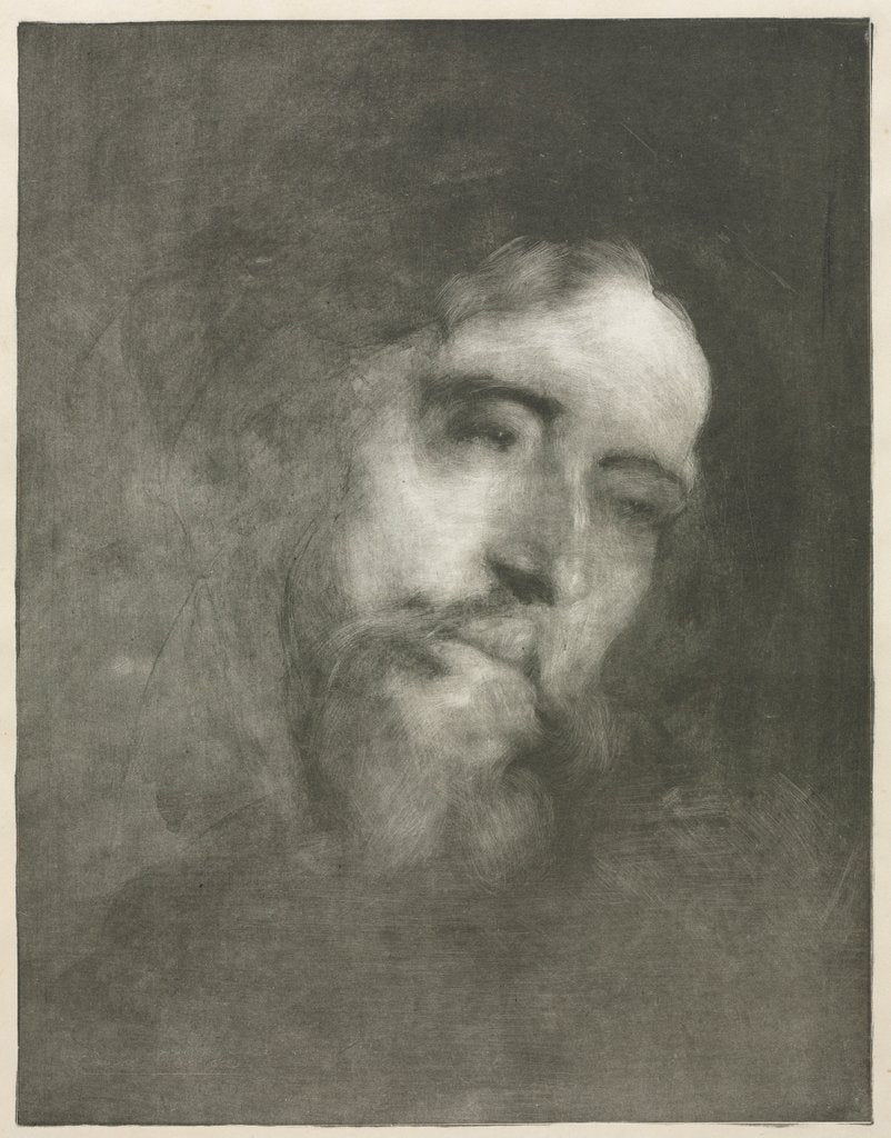 Detail of Alphonse Daudet, 1893 by Eugène Carrière