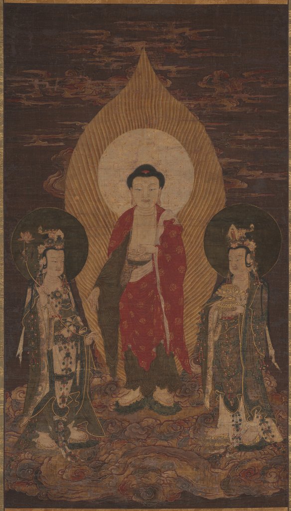 Detail of Amitabha Triad, possibly 1400s by Unknown