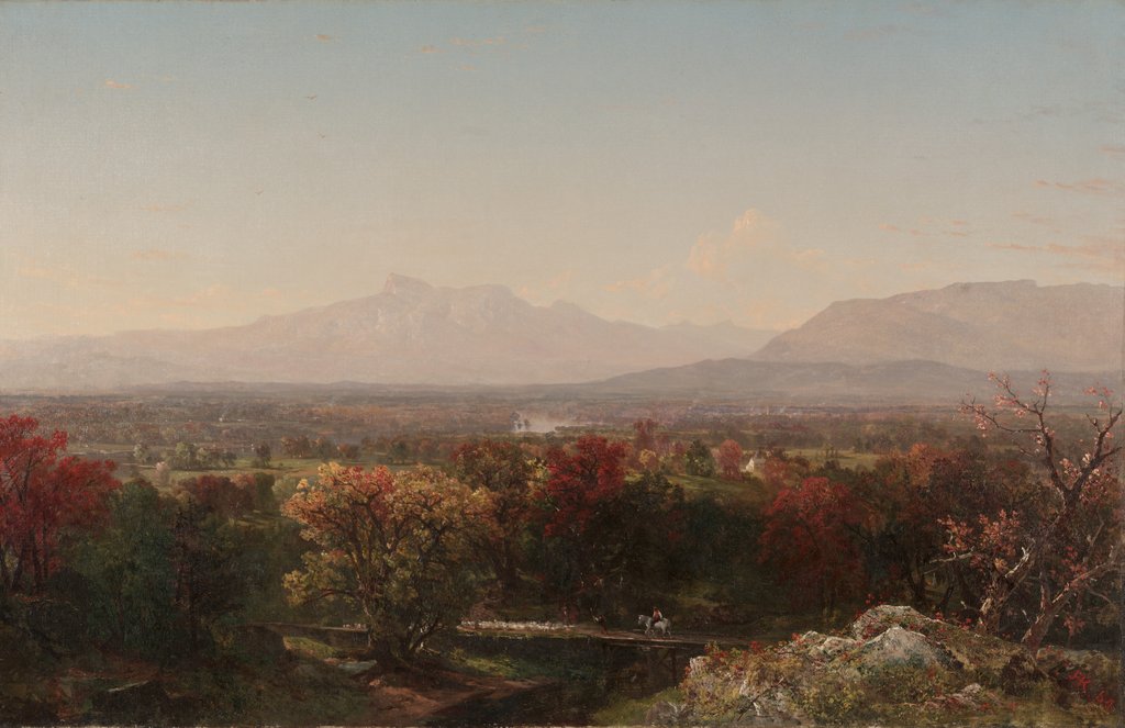Detail of An October Day in the White Mountains, 1854 by John Frederick Kensett