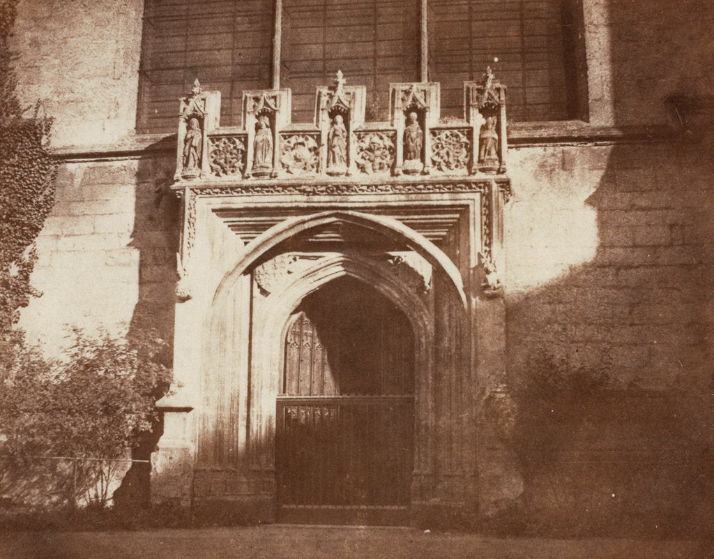 Detail of Ancient Door, Magdalen College, Oxford, 1843 by William Henry Fox Talbot