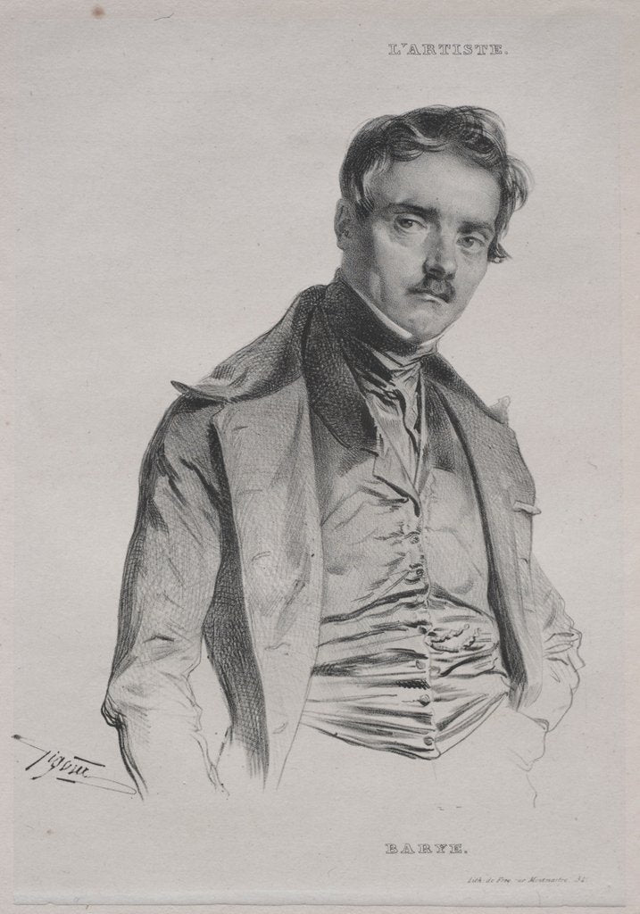 Detail of Antoine-Louis Barye by Jean Francois Gigoux