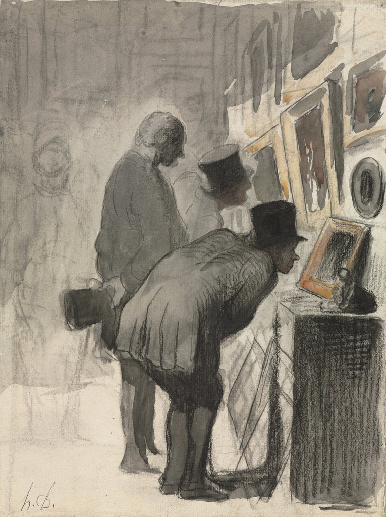 Detail of Art Lovers, 1863-1869 by Honoré Daumier