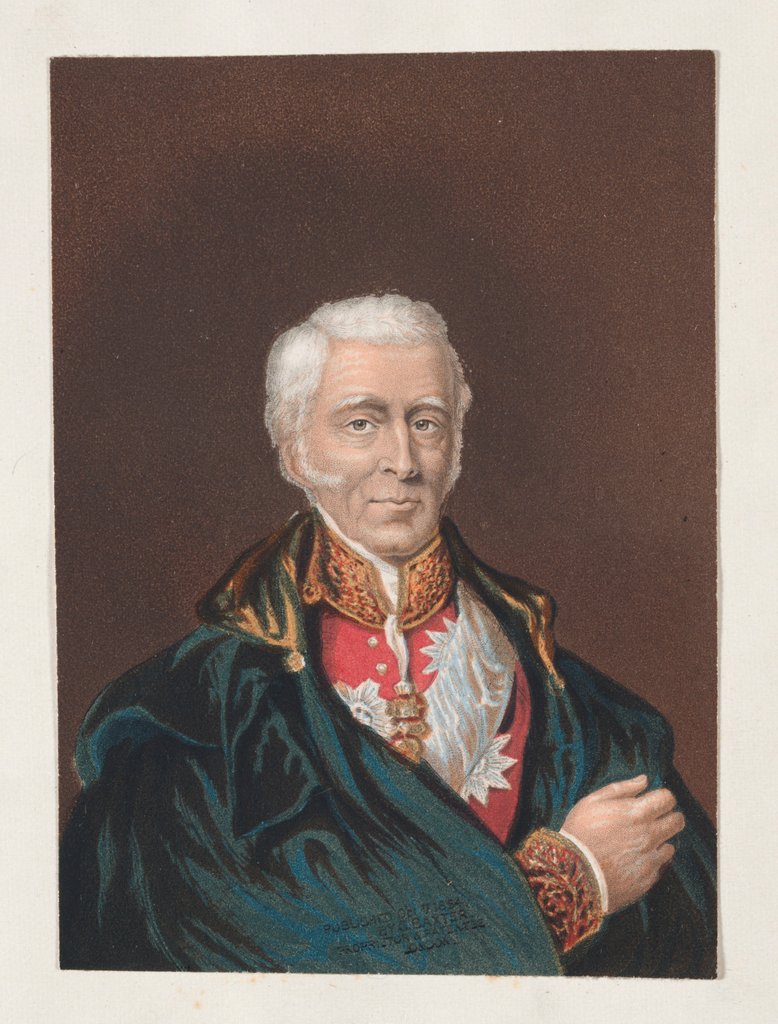 Detail of Arthur Wellesley, Duke of Wellington, 1854 by George Baxter